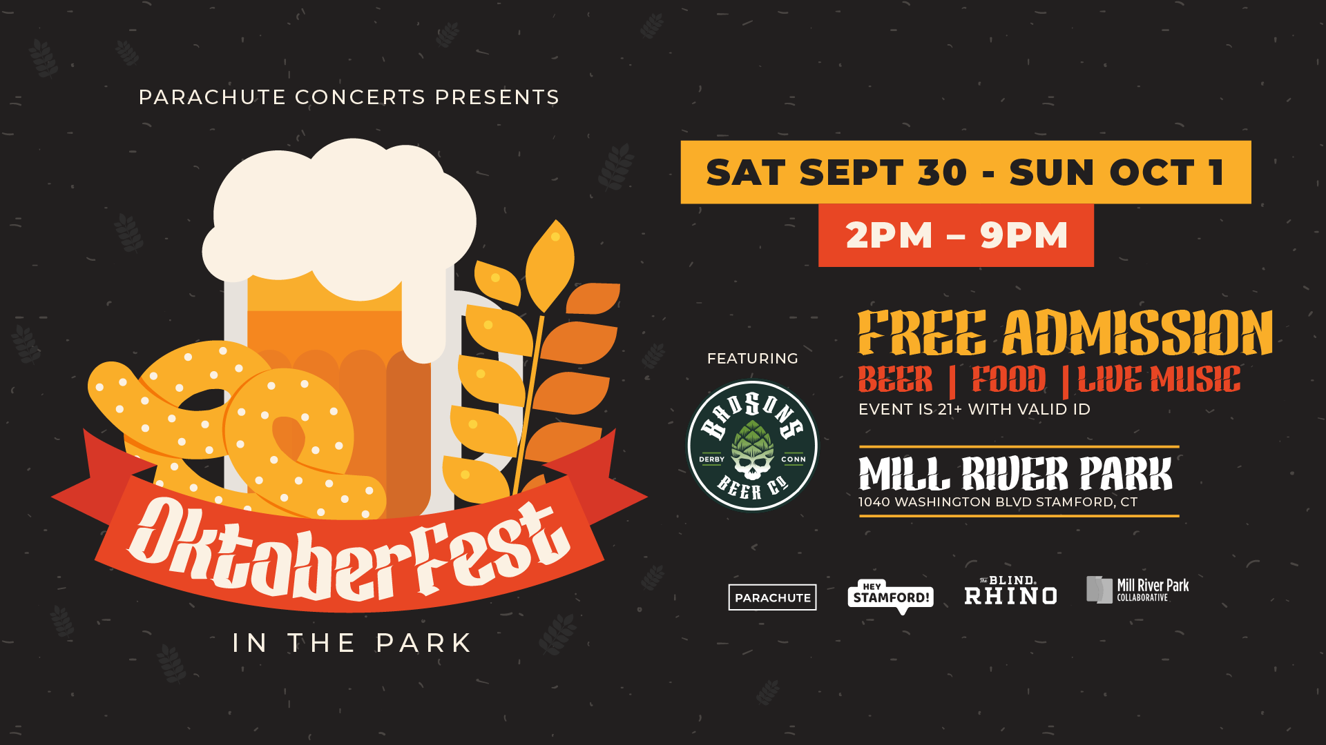 CELEBRATE OKTOBERFEST AT MILL RIVER PARK WITH DELICIOUS FOOD, LIVE MUSIC, AND EXCITING CONTESTS!