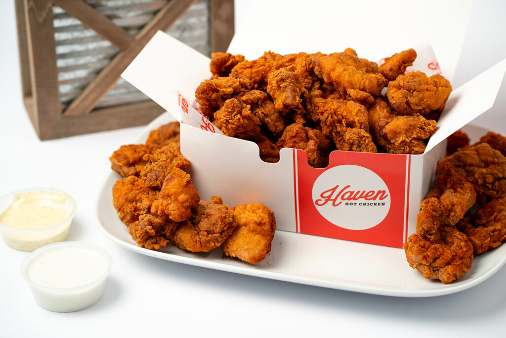 Buttermilk-Marinated Jumbo Thigh Nuggets, haven hot chicken