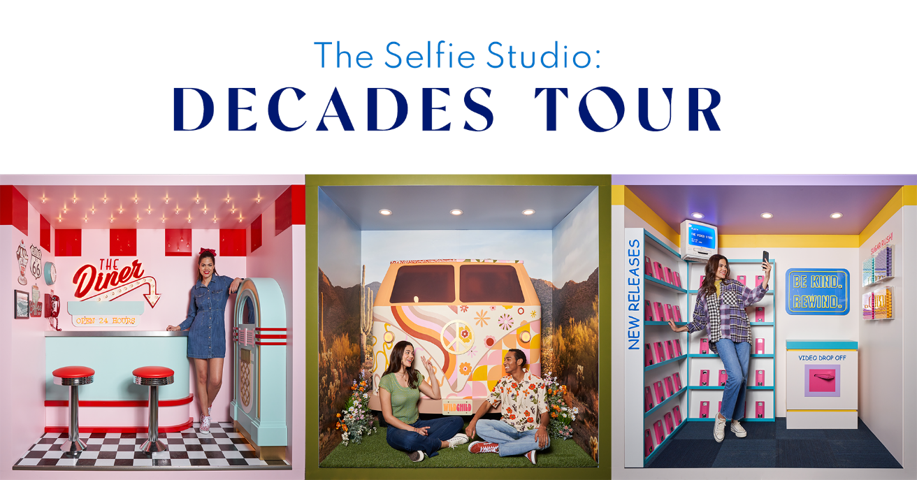 Step into Nostalgia with a Decades-Themed Selfie Studio in Sono Collection!