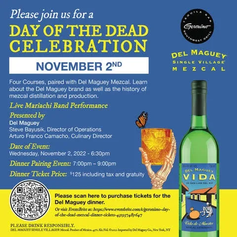 Day of the Dead Celebration at Geronimo’s in Fairfield!