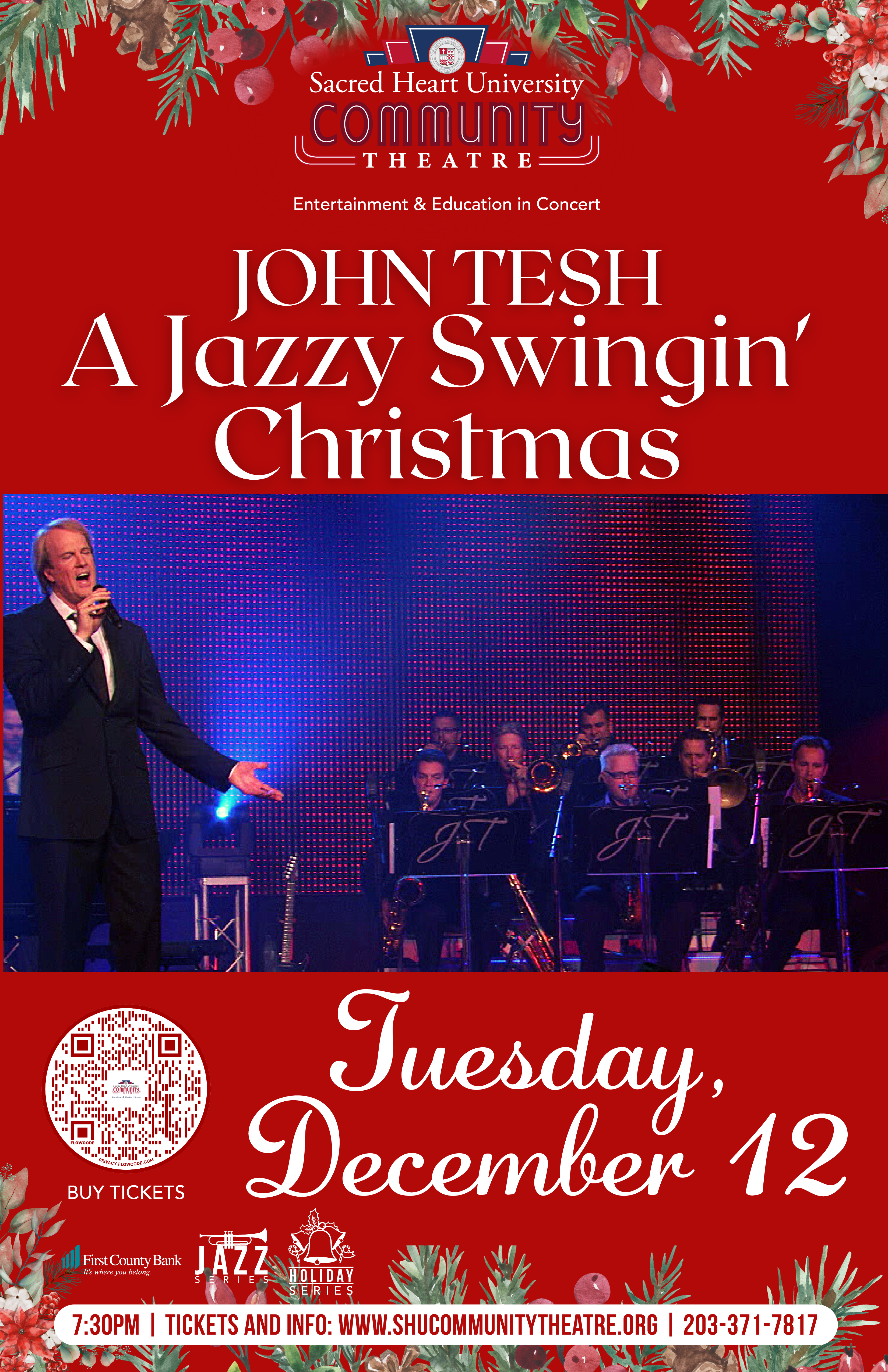 John Tesh: A Jazzy Swingin’ Christmas at SHU Community Theatre on Dec 12th!