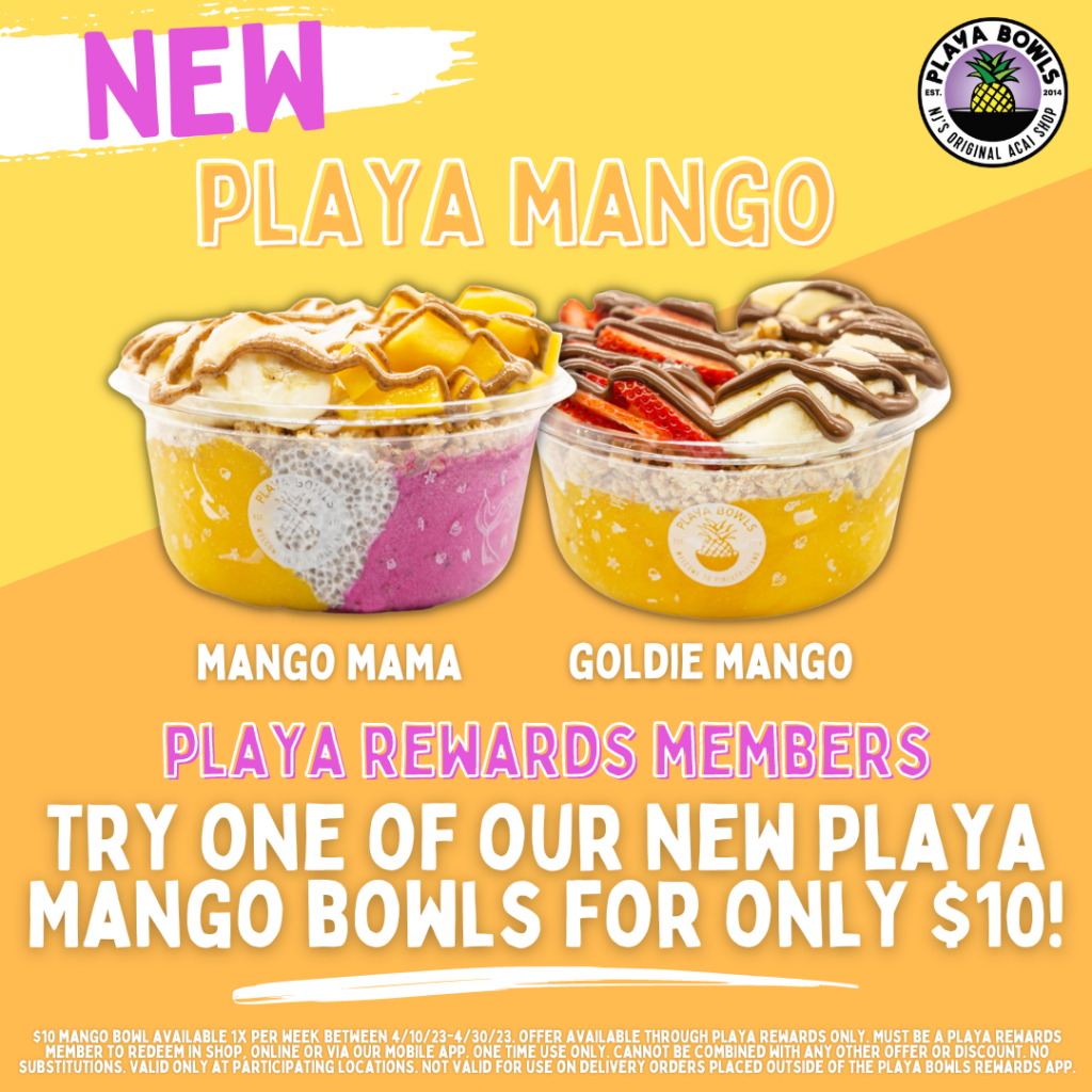 Playa Bowls spring special at Fairfield and Darien Ct locations