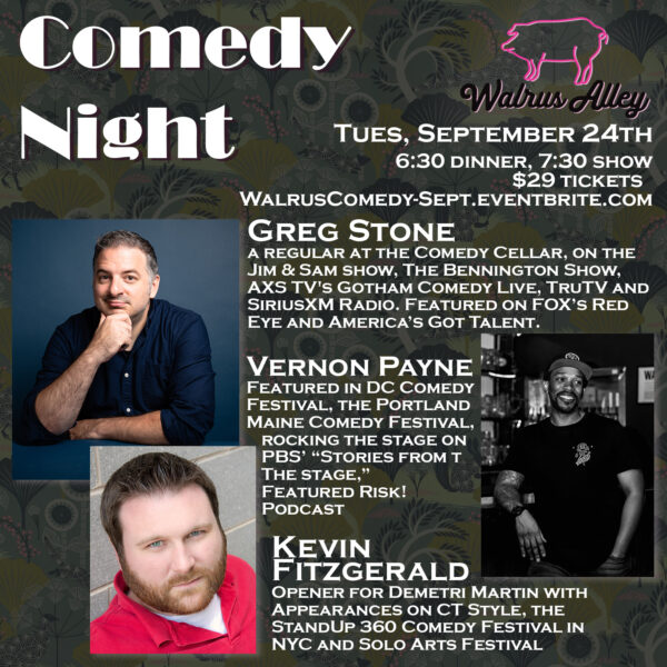 September Comedy Night at Walrus Alley