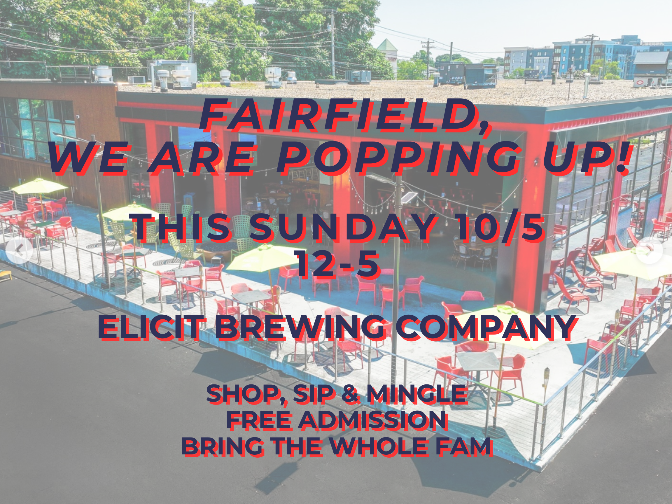 PopShop Market Returns to Fairfield with 45+ Curated Vendors at Elicit Brewing Company this Sunday!!