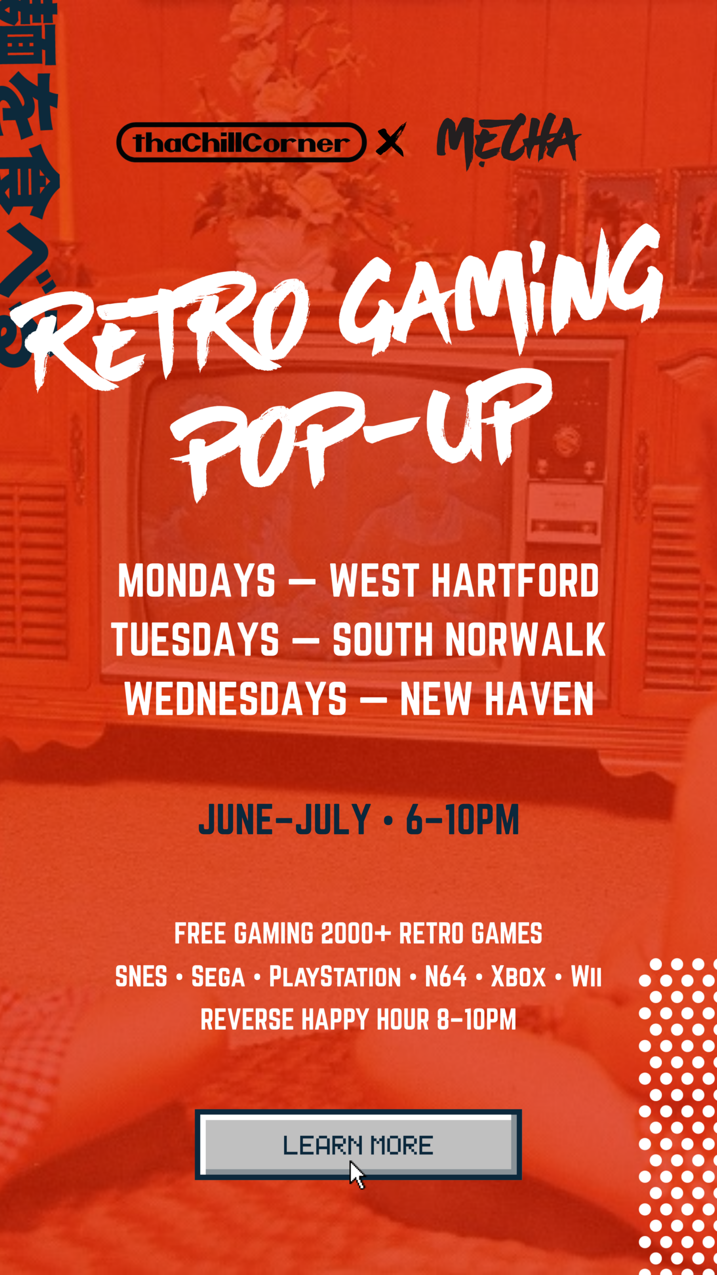 Retro Gaming Pop‑Up Brings Double the Nostalgia to Mecha in South Norwalk and New Haven This Summer